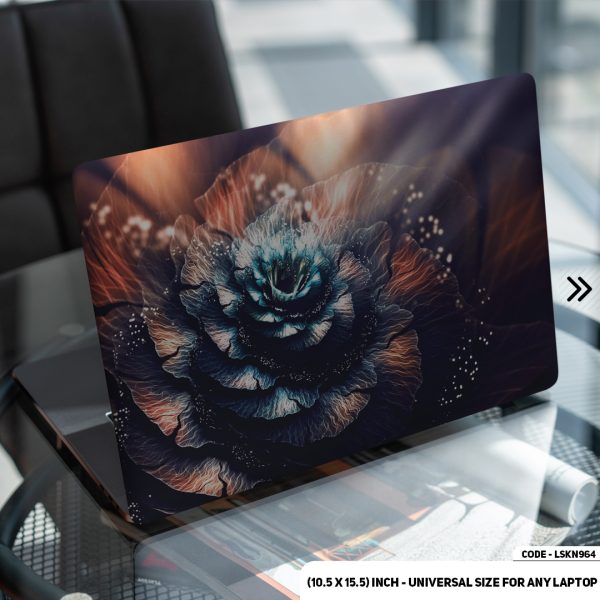 DDecorator Golden Rose Abstract Art Matte Finished Removable Waterproof Laptop Sticker & Laptop Skin (Including FREE Accessories) - LSKN964 - DDecorator