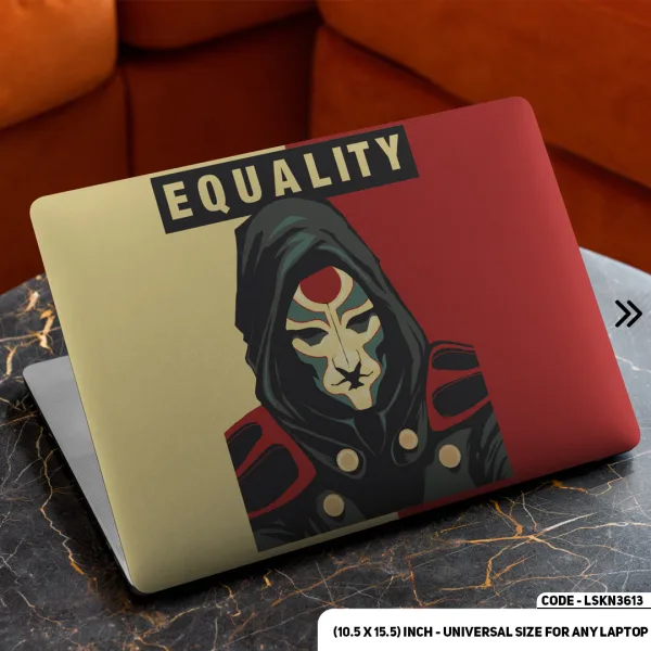 DDecorator EQUALITY - Cyber Warrarior Matte Finished Removable Waterproof Laptop Sticker & Laptop Skin (Including FREE Accessories) - LSKN3613 - DDecorator