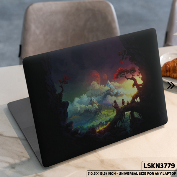 DDecorator Fantacy Art Digital Illustration Matte Finished Removable Waterproof Laptop Sticker & Laptop Skin (Including FREE Accessories) - LSKN3779 - DDecorator