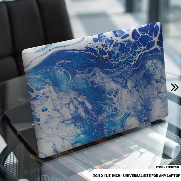 DDecorator Blue Marble Texture Matte Finished Removable Waterproof Laptop Sticker & Laptop Skin (Including FREE Accessories) - LSKN2011 - DDecorator