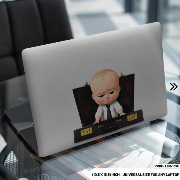 DDecorator The Boss Baby Matte Finished Removable Waterproof Laptop Sticker & Laptop Skin (Including FREE Accessories) - LSKN1058 - DDecorator
