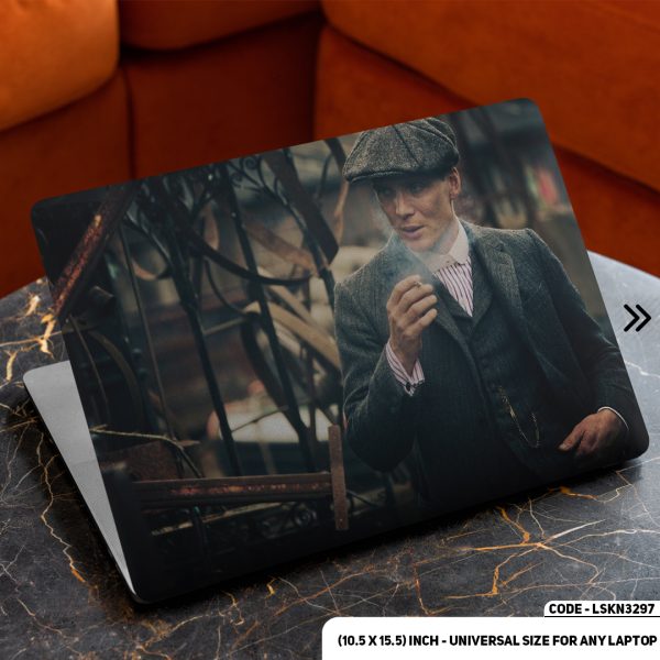 DDecorator Thomas Shelby - Peaky Blinders Matte Finished Removable Waterproof Laptop Sticker & Laptop Skin (Including FREE Accessories) - LSKN3297 - DDecorator