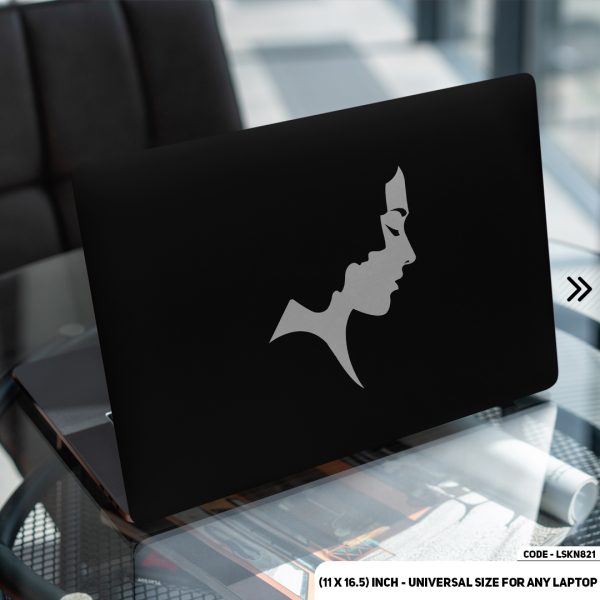 DDecorator Abstract Art B/W Matte Finished Removable Waterproof Laptop Sticker & Laptop Skin (Including FREE Accessories) - LSKN821 - DDecorator