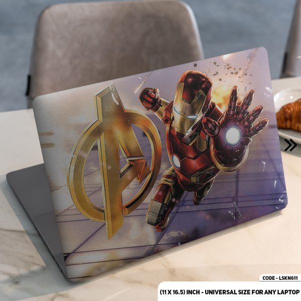 DDecorator Fight Scene Of Iron Man Matte Finished Removable Waterproof Laptop Sticker & Laptop Skin (Including FREE Accessories) - LSKN611 - DDecorator