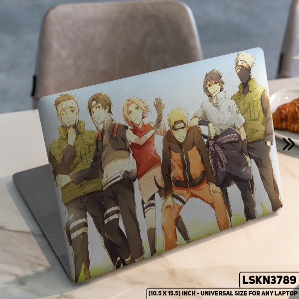 DDecorator NARUTO Anime Character Illustration Matte Finished Removable Waterproof Laptop Sticker & Laptop Skin (Including FREE Accessories) - LSKN3789 - DDecorator