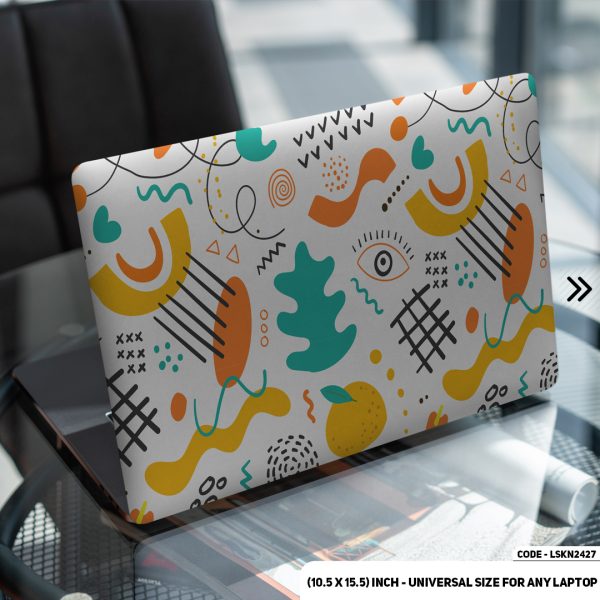 DDecorator Seamless Geomatric Pattern Matte Finished Removable Waterproof Laptop Sticker & Laptop Skin (Including FREE Accessories) - LSKN2427 - DDecorator