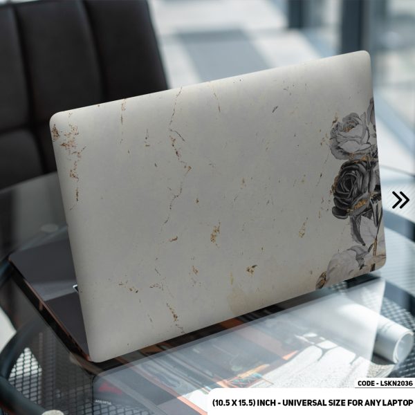 DDecorator Abstract Art with Rose Matte Finished Removable Waterproof Laptop Sticker & Laptop Skin (Including FREE Accessories) - LSKN2036 - DDecorator