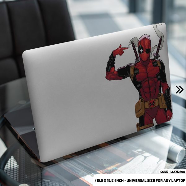 DDecorator Deadpool In Suit Matte Finished Removable Waterproof Laptop Sticker & Laptop Skin (Including FREE Accessories) - LSKN2708 - DDecorator