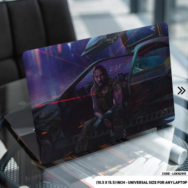 DDecorator CyberPunk Male Character Matte Finished Removable Waterproof Laptop Sticker & Laptop Skin (Including FREE Accessories) - LSKN2915 - DDecorator