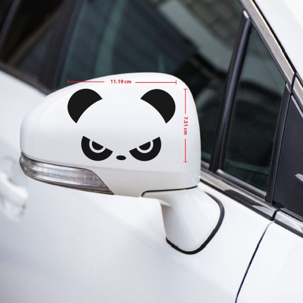 DDecorator Angry Panda 2ps - Black Car Styling Vinyl Decals Car Decoration Accessories Bumper Car Sticker for Car - CS95 - DDecorator