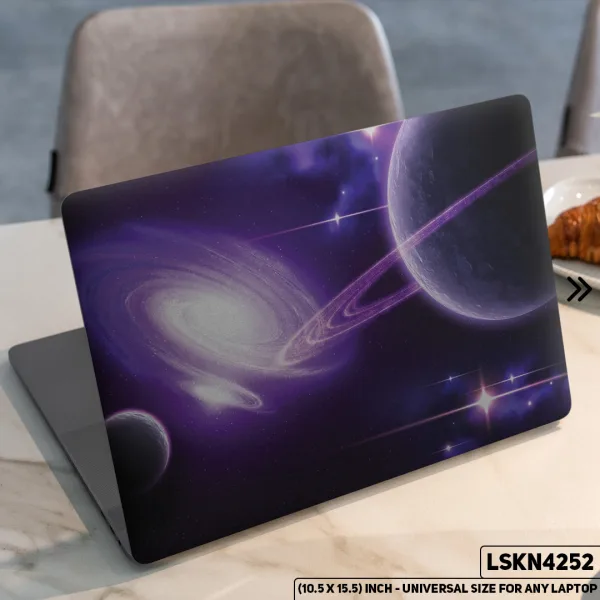 DDecorator Solar Planet Galaxy Outer Space Matte Finished Removable Waterproof Laptop Sticker & Laptop Skin (Including FREE Accessories) - LSKN4252 - DDecorator