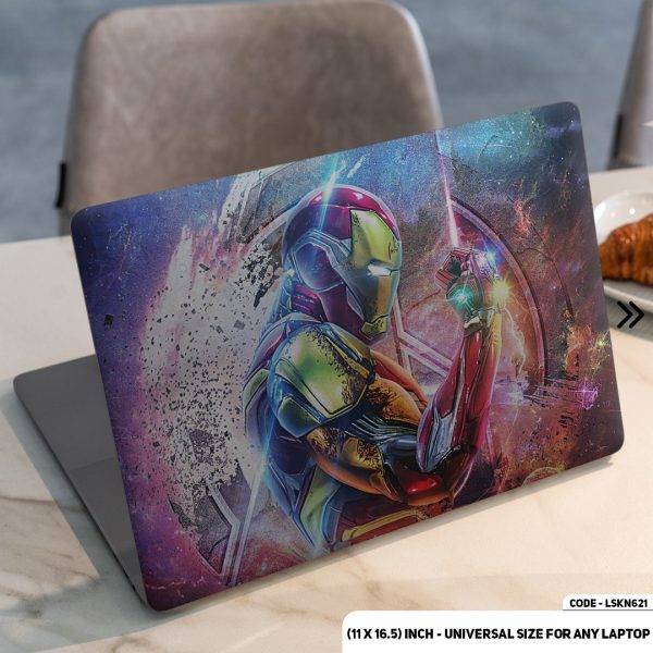 DDecorator Iron Man with Infinity Stones Matte Finished Removable Waterproof Laptop Sticker & Laptop Skin (Including FREE Accessories) - LSKN621 - DDecorator