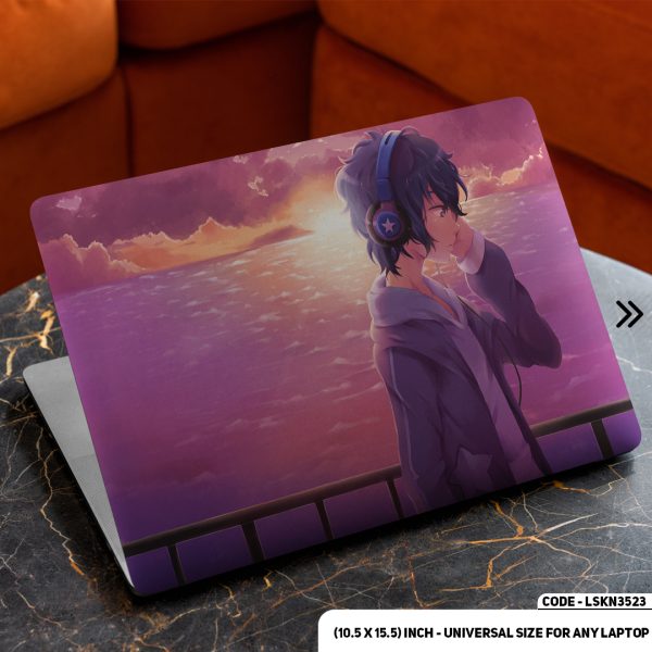 DDecorator Anime Character Illustration Matte Finished Removable Waterproof Laptop Sticker & Laptop Skin (Including FREE Accessories) - LSKN3523 - DDecorator