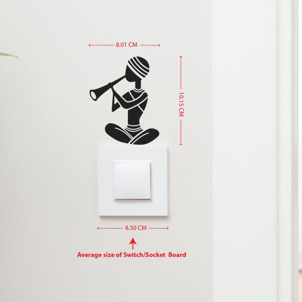 DDecorator Man Playing Clarinet Wall Stickers & Decals Home Decor Wall Decor Removable Vinyl Wall Sticker - SS186 - DDecorator