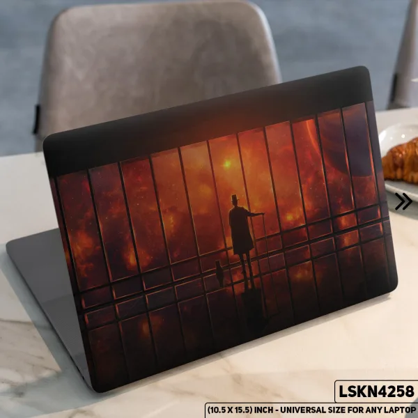 DDecorator Animated Digital Illustration Solar Planet Galaxy Matte Finished Removable Waterproof Laptop Sticker & Laptop Skin (Including FREE Accessories) - LSKN4258 - DDecorator