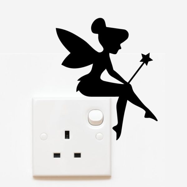 DDecorator Tinkerbell Sitting With Magic Wand Wall Stickers & Decals Home Decor Wall Decor Removable Vinyl Wall Sticker - SS56 - DDecorator