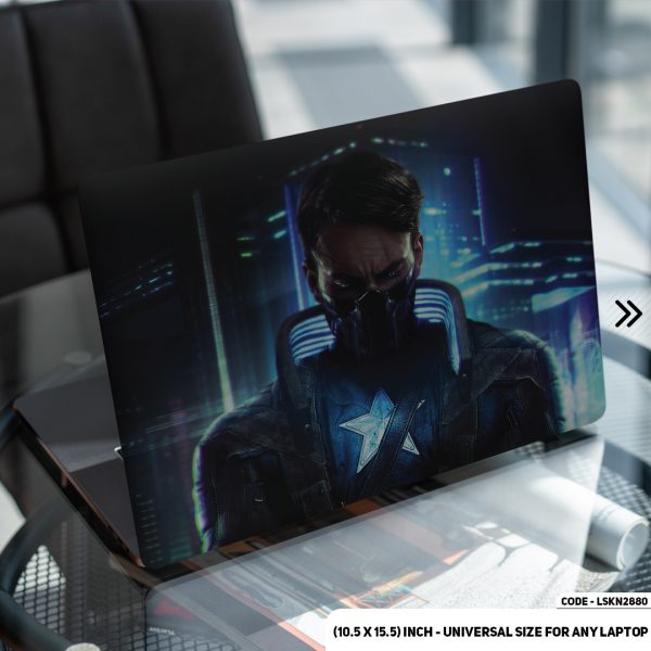 DDecorator Captain America Matte Finished Removable Waterproof Laptop Sticker & Laptop Skin (Including FREE Accessories) - LSKN2880 - DDecorator