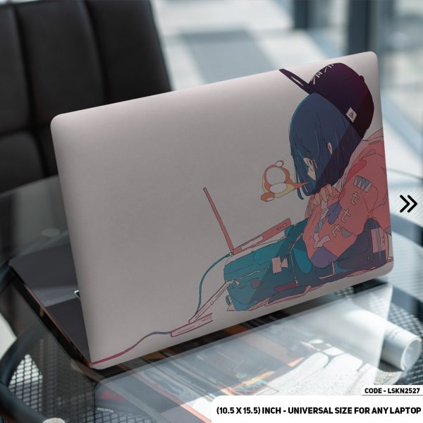 DDecorator Cartoon Alon Illustration Matte Finished Removable Waterproof Laptop Sticker & Laptop Skin (Including FREE Accessories) - LSKN2527 - DDecorator