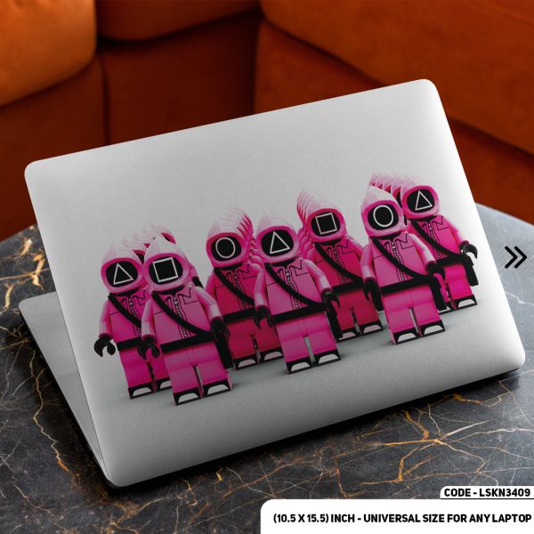 DDecorator Squid Game Cartoon Main Character Matte Finished Removable Waterproof Laptop Sticker & Laptop Skin (Including FREE Accessories) - LSKN3409 - DDecorator