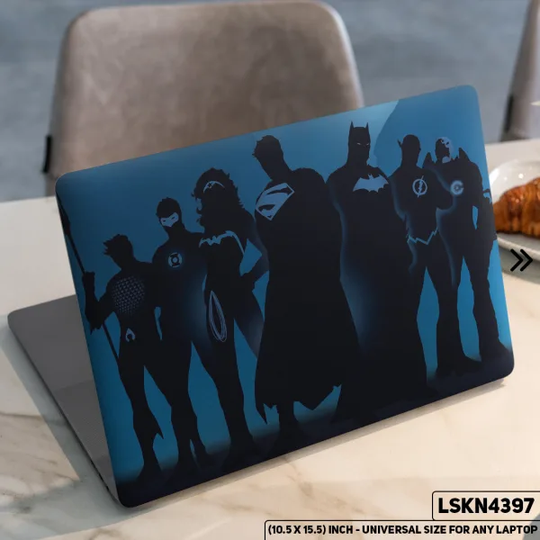 DDecorator Superman Batman Justice League Matte Finished Removable Waterproof Laptop Sticker & Laptop Skin (Including FREE Accessories) - LSKN4397 - DDecorator