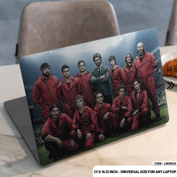 DDecorator Money Heist All Characters Matte Finished Removable Waterproof Laptop Sticker & Laptop Skin (Including FREE Accessories) - LSKN623 - DDecorator