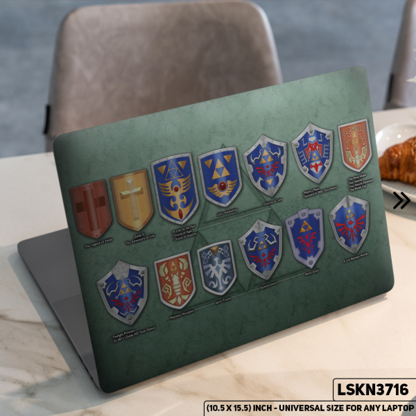 DDecorator Harry Potter Flags Matte Finished Removable Waterproof Laptop Sticker & Laptop Skin (Including FREE Accessories) - LSKN3716 - DDecorator