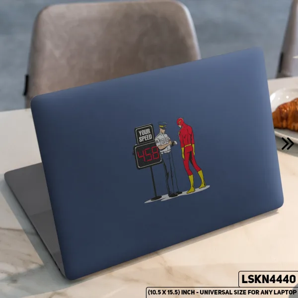 DDecorator Flash Justice League Animated Character Matte Finished Removable Waterproof Laptop Sticker & Laptop Skin (Including FREE Accessories) - LSKN4440 - DDecorator