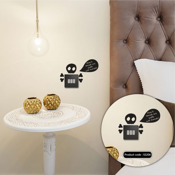 DDecorator Skeleton Warning Wall Stickers & Decals Home Decor Wall Decor Removable Vinyl Wall Sticker - SS206 - DDecorator