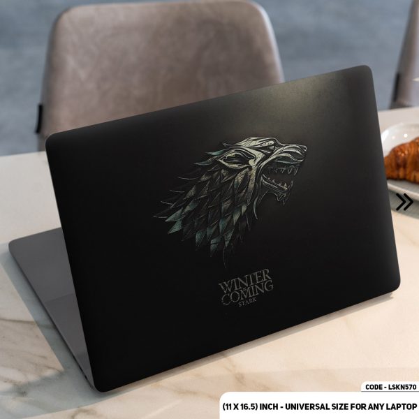 DDecorator Winter Is Coming Game of Thrones Matte Finished Removable Waterproof Laptop Sticker & Laptop Skin (Including FREE Accessories) - LSKN570 - DDecorator