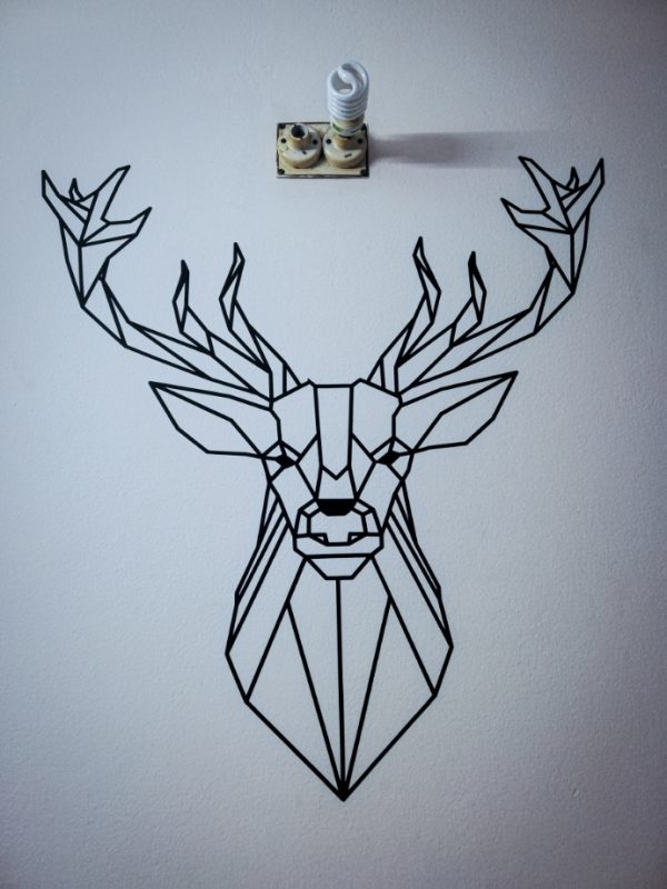DDecorator Geometric Deer Wall Stickers & Decals Home Decor Wall Decor Removable Vinyl Wall Sticker - WS95 - DDecorator