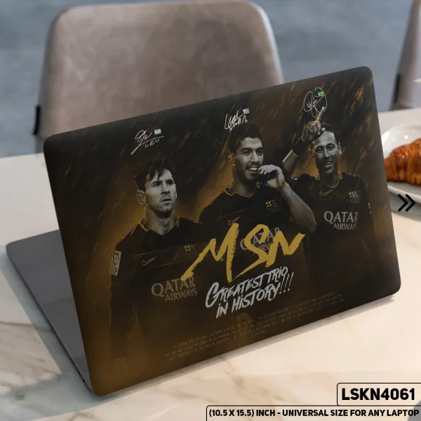 DDecorator MESSI & Neymar FIFA World Cup Matte Finished Removable Waterproof Laptop Sticker & Laptop Skin (Including FREE Accessories) - LSKN4061 - DDecorator