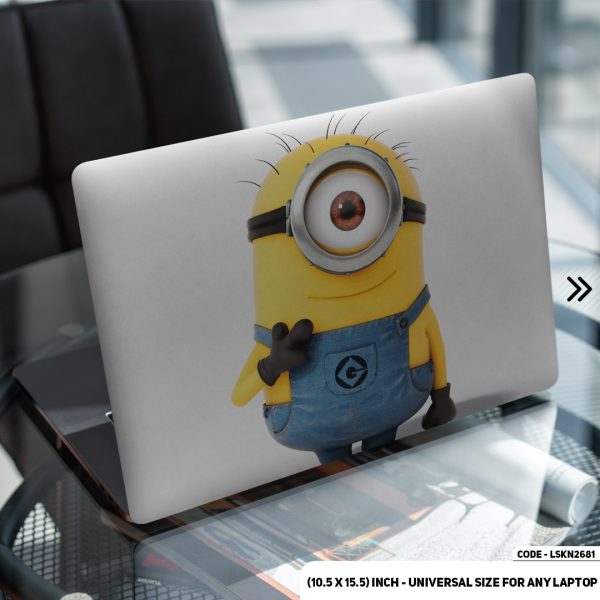 DDecorator Minions with One Eye Matte Finished Removable Waterproof Laptop Sticker & Laptop Skin (Including FREE Accessories) - LSKN2681 - DDecorator
