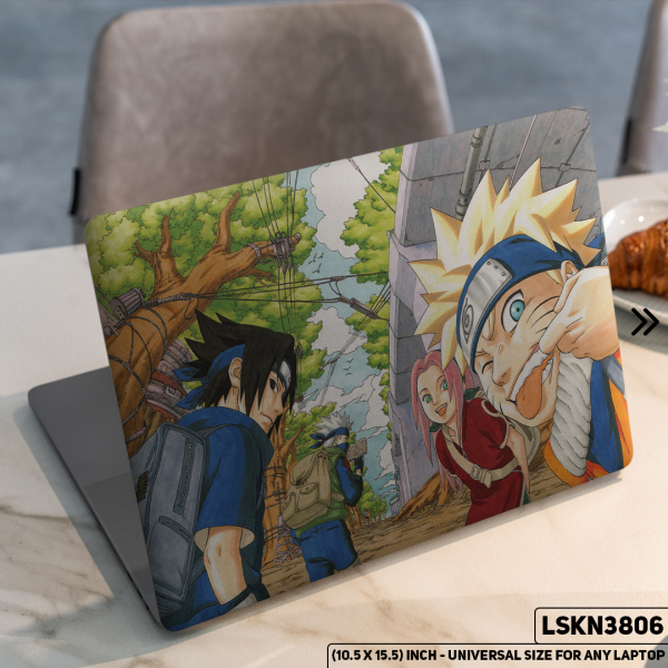 DDecorator NARUTO Anime Character Illustration Matte Finished Removable Waterproof Laptop Sticker & Laptop Skin (Including FREE Accessories) - LSKN3806 - DDecorator