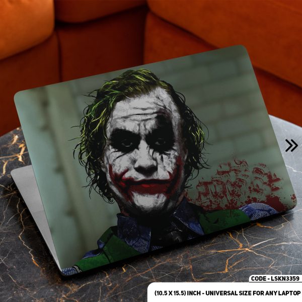 DDecorator Joker Staring Face Matte Finished Removable Waterproof Laptop Sticker & Laptop Skin (Including FREE Accessories) - LSKN3359 - DDecorator