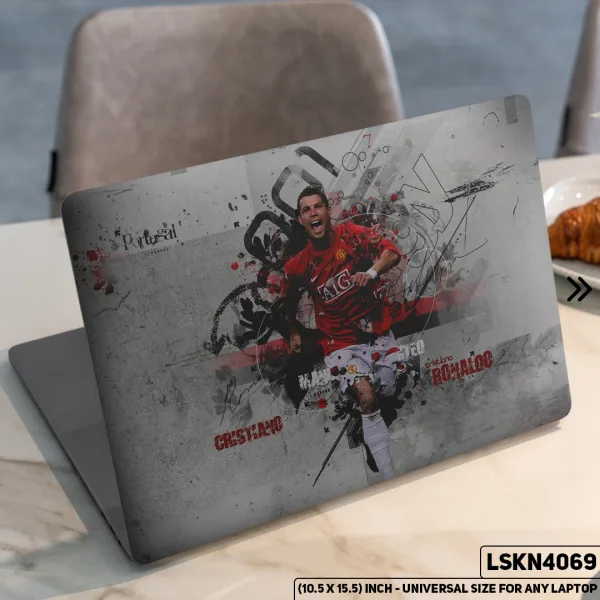 DDecorator CR7 - Cristiano Ronaldo FIFA World Cup Matte Finished Removable Waterproof Laptop Sticker & Laptop Skin (Including FREE Accessories) - LSKN4069 - DDecorator
