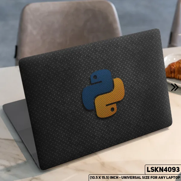 DDecorator Python Coding Matte Finished Removable Waterproof Laptop Sticker & Laptop Skin (Including FREE Accessories) - LSKN4093 - DDecorator