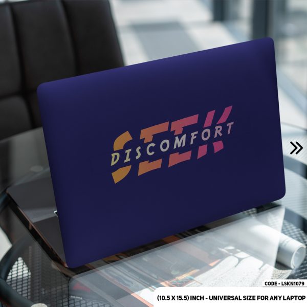 DDecorator Seek Discomfort Yes Theory Matte Finished Removable Waterproof Laptop Sticker & Laptop Skin (Including FREE Accessories) - LSKN1079 - DDecorator