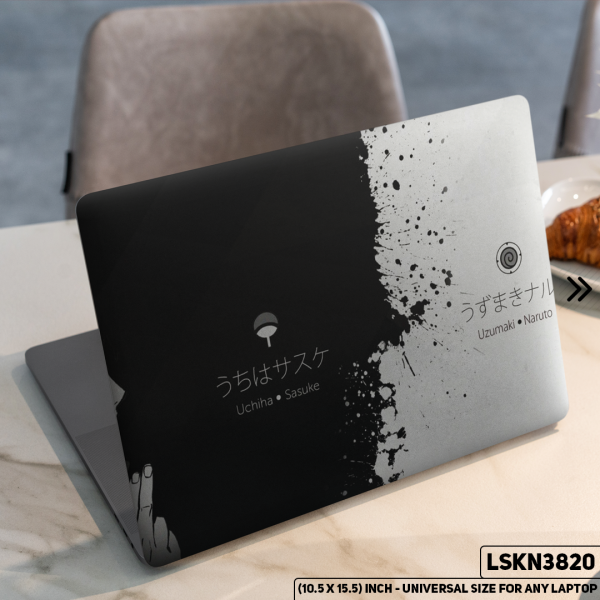 DDecorator NARUTO Anime Character Illustration Matte Finished Removable Waterproof Laptop Sticker & Laptop Skin (Including FREE Accessories) - LSKN3820 - DDecorator
