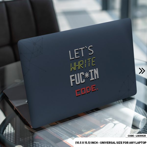 DDecorator Programming Motivational Quote Matte Finished Removable Waterproof Laptop Sticker & Laptop Skin (Including FREE Accessories) - LSKN920 - DDecorator
