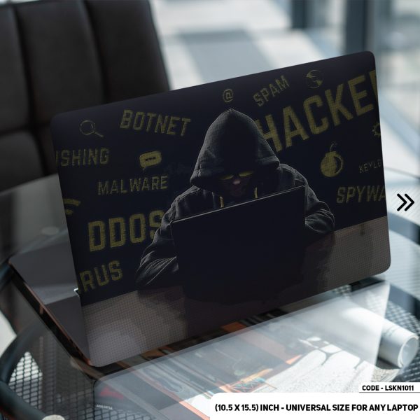 DDecorator Hacker Logo Matte Finished Removable Waterproof Laptop Sticker & Laptop Skin (Including FREE Accessories) - LSKN1011 - DDecorator