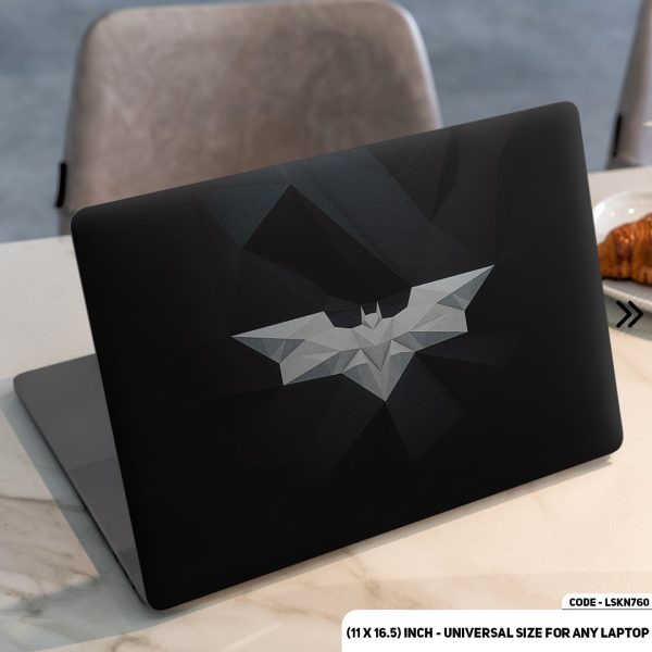 DDecorator Geomatric Batman Logo Matte Finished Removable Waterproof Laptop Sticker & Laptop Skin (Including FREE Accessories) - LSKN760 - DDecorator
