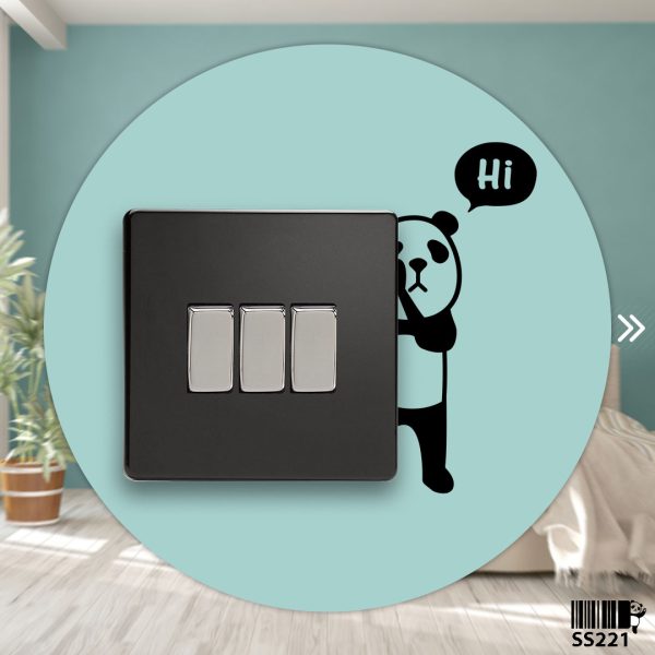 DDecorator Clever Peeking Panda (Hi) Wall Stickers & Decals Home Decor Wall Decor Removable Vinyl Wall Sticker - SS221 - DDecorator