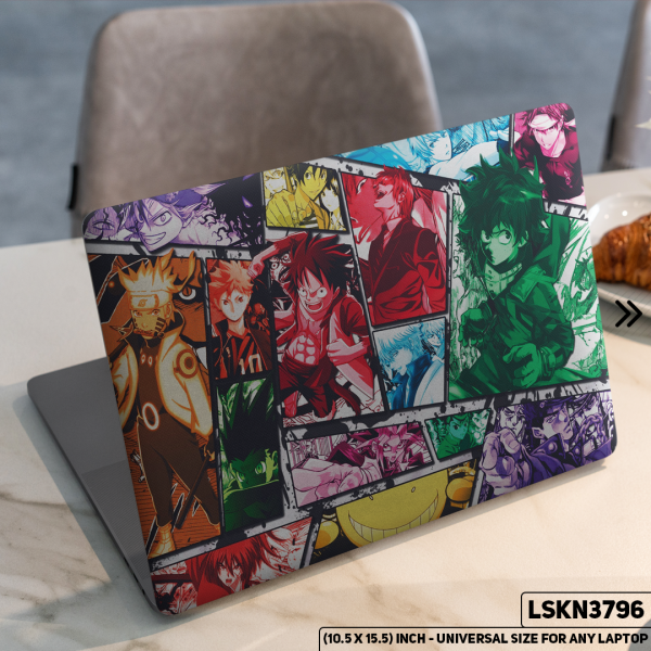 DDecorator NARUTO Anime Character Illustration Matte Finished Removable Waterproof Laptop Sticker & Laptop Skin (Including FREE Accessories) - LSKN3796 - DDecorator