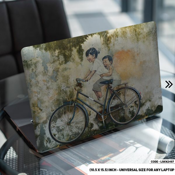 DDecorator Hand Painting Ink Design Matte Finished Removable Waterproof Laptop Sticker & Laptop Skin (Including FREE Accessories) - LSKN2497 - DDecorator