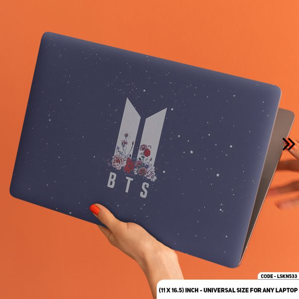 DDecorator BTS Icon with Door Logo Matte Finished Removable Waterproof Laptop Sticker & Laptop Skin (Including FREE Accessories) - LSKN533 - DDecorator