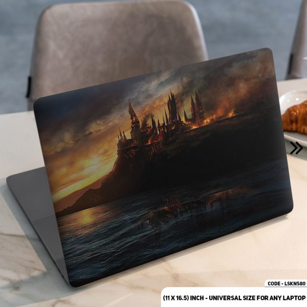 DDecorator The Burning City Harry Potter Matte Finished Removable Waterproof Laptop Sticker & Laptop Skin (Including FREE Accessories) - LSKN580 - DDecorator