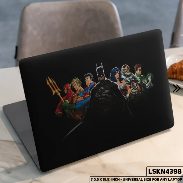 DDecorator Superman Batman Justice League Matte Finished Removable Waterproof Laptop Sticker & Laptop Skin (Including FREE Accessories) - LSKN4398 - DDecorator
