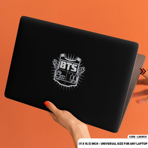 DDecorator Shield Logo BTS Matte Finished Removable Waterproof Laptop Sticker & Laptop Skin (Including FREE Accessories) - LSKN531 - DDecorator