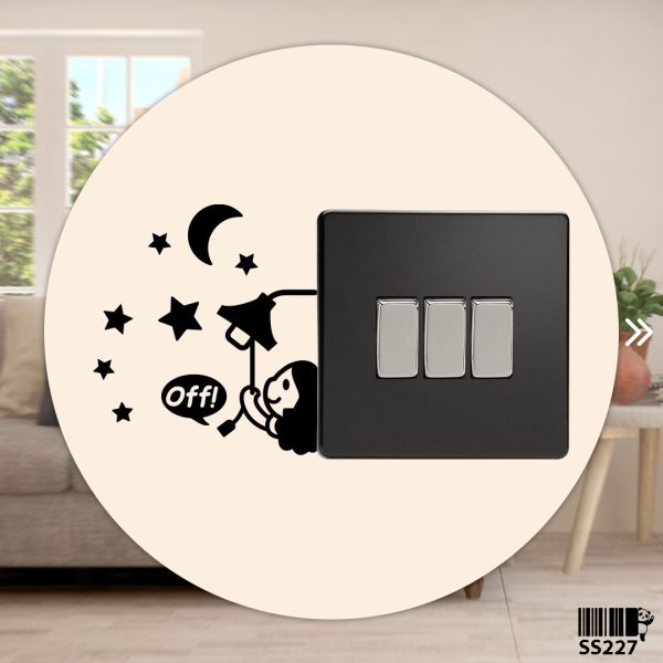 DDecorator Girl Turning the Light Off (Left) Wall Stickers & Decals Home Decor Wall Decor Removable Vinyl Wall Sticker - SS227 - DDecorator