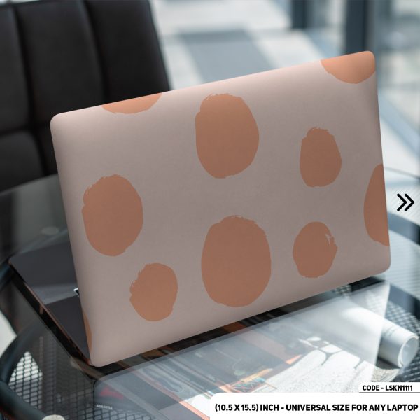 DDecorator Orange Abstract Art Matte Finished Removable Waterproof Laptop Sticker & Laptop Skin (Including FREE Accessories) - LSKN1111 - DDecorator